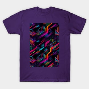 Neon lines pattern T-Shirt